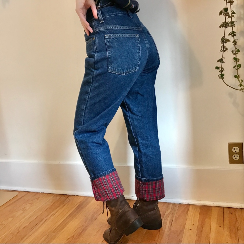 Vintage L.L. Bean Flannel-Lined High Rise Jeans 4R